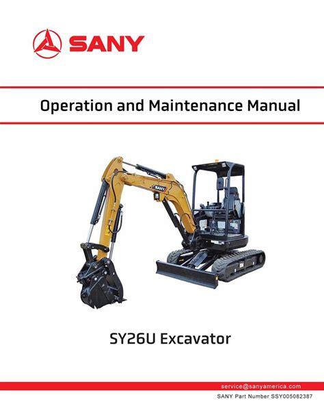 sany sy26u manual